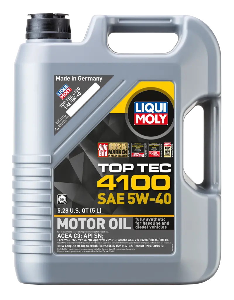 Liqui Moly Top Tec 4100 Full-Synthetic Motor Oil 5W-40 – 5-Liter Container 1