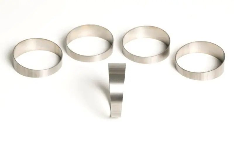 Ticon Industries 5In 45 Degree 7.5In Clr Loose Radius 1Mm Wall Titanium Pie Cuts - 5Pk 1