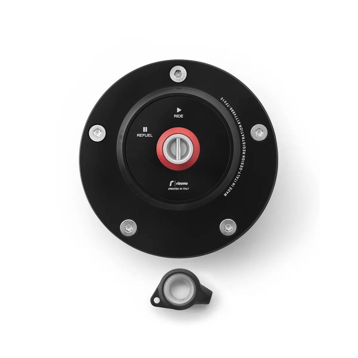Rizoma Street Series Fuel Cap – Cnc-Machined Aluminum, Compatible With Ducati F4 1000 & Mv Agusta Models 1