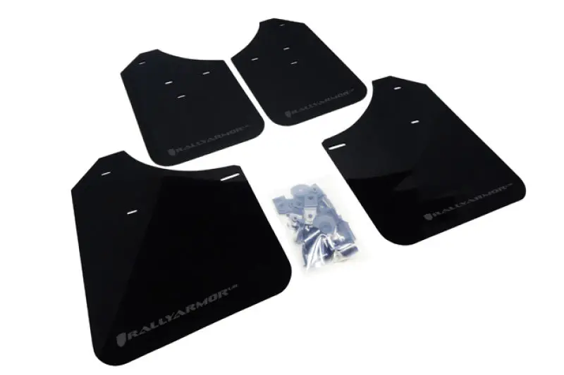 Rally Armor Ur Series Mud Flaps – Black With Grey Logo, Fits 2002–2007 Subaru Wrx/Sti/Rs/2.5I (Wagons May Require Modification) 1