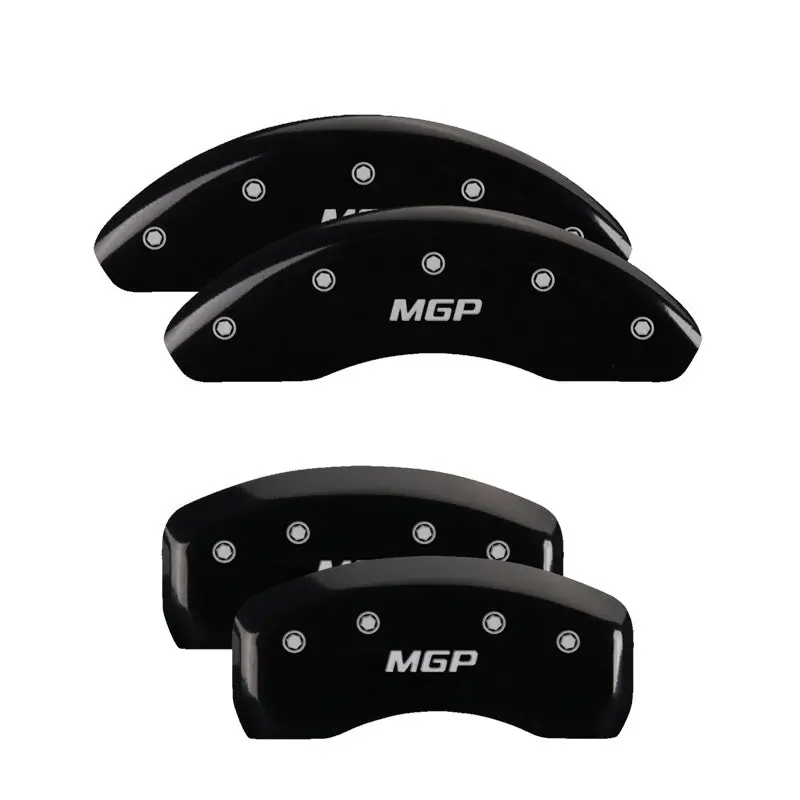 Mgp 4 Caliper Covers Engraved Front & Rear Mgp Black Finish Silver Characters 2004 Honda Cr-V 1