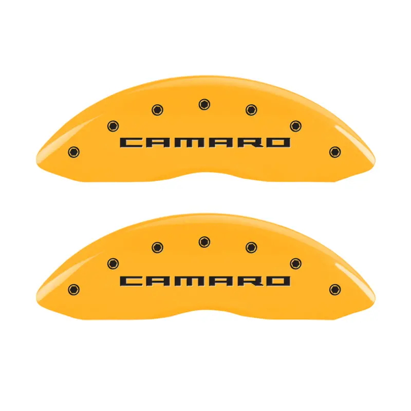Mgp Engraved 4-Piston Caliper Covers – Yellow-Finish Front (Gen 5 Camaro) And Black-Finish Rear (Gen 5 Ss) 1