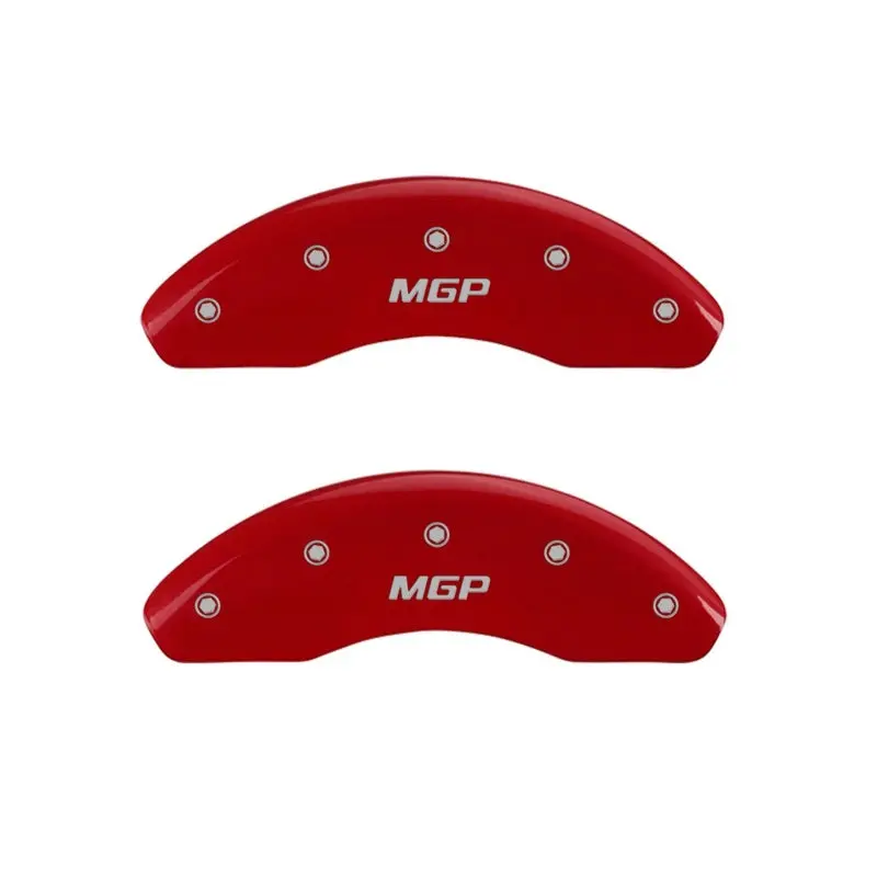 Mgp Engraved Front Caliper Covers For 2017 Ram Promaster City – Red Finish With Silver Lettering 1