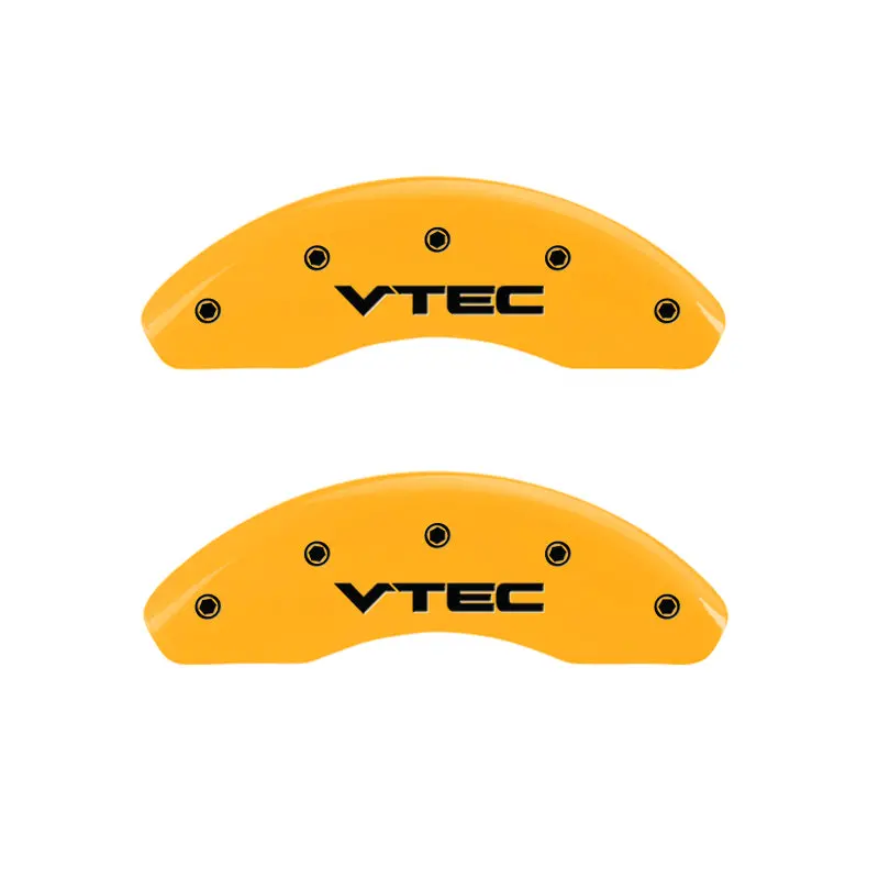 Mgp Engraved Caliper Covers – Front & Rear, Vtech Yellow Finish On Black Base – Fits 2000 Honda Accord 1