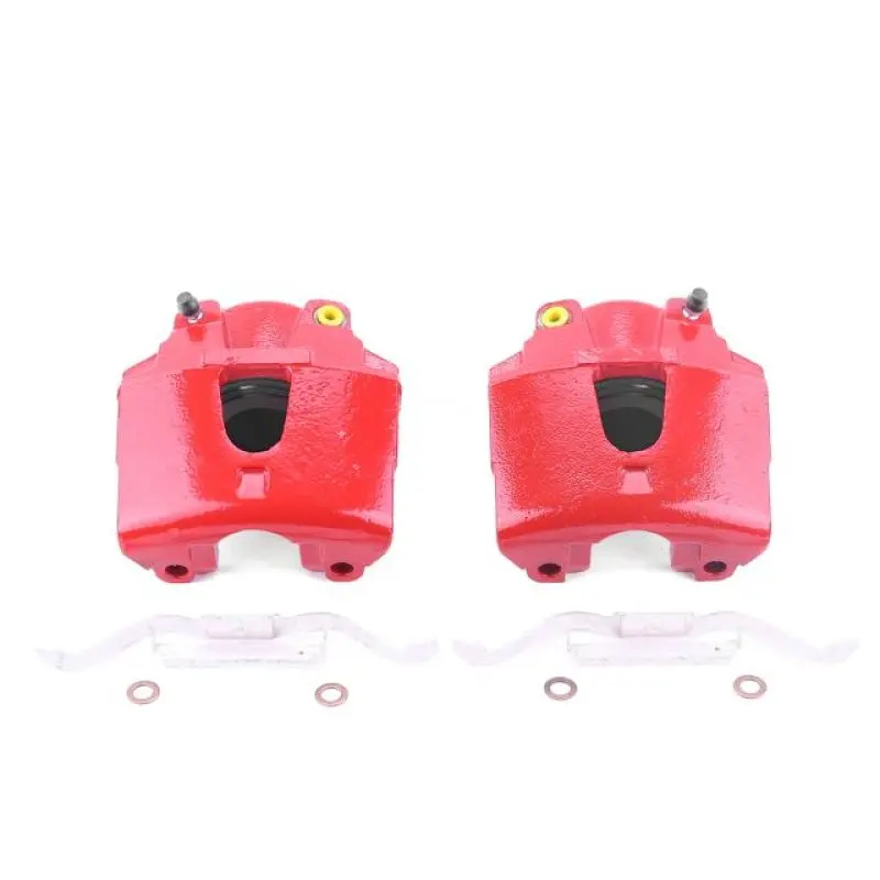 Power Stop Red Powder-Coated Front Calipers For 2000–2002 Dodge Dakota – Pair, No Mounting Brackets Included 1