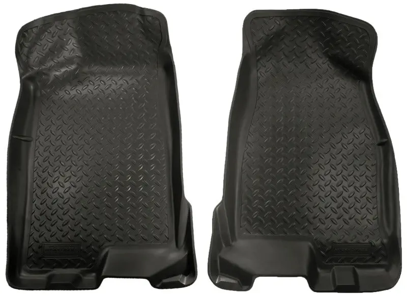 Husky Liners Classic-Style Floor Mats – Black, Custom Fit For 2004–2012 Chevy Colorado & Gmc Canyon Crew Cab 1