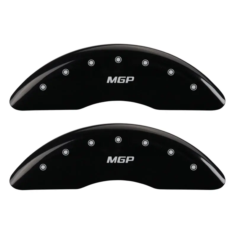 Mgp Engraved Caliper Covers – Front & Rear, Matte Black Finish With Silver Accent – Universal Fit 1