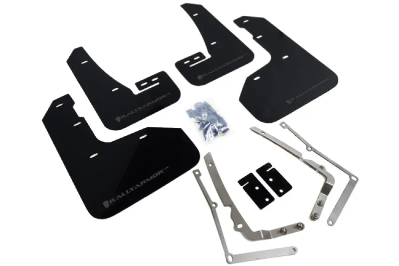 Rally Armor Ur-Series Black Mud Flaps With Grey Logo For 2015–2016 Vw Golf R 1