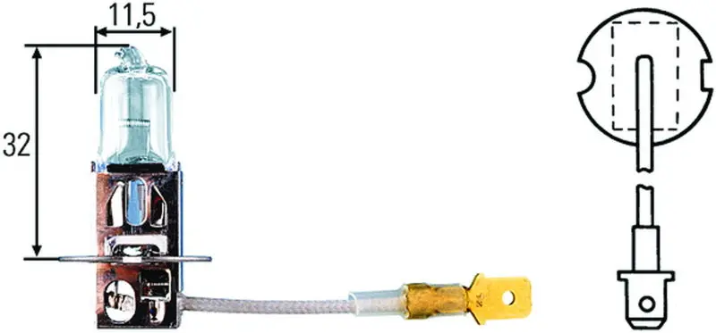 Hella H3 Halogen Bulb – 12V, 85W, Yellow Tinted Beam For Enhanced Visibility 1