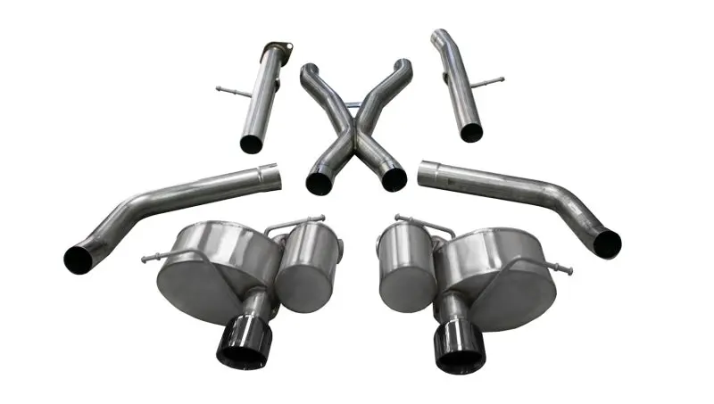 Corsa Xtreme Dual Rear Cat-Back Exhaust For 2012–2020 Jeep Grand Cherokee Srt – 2.75" Tubing, Black Pvd Tips 1