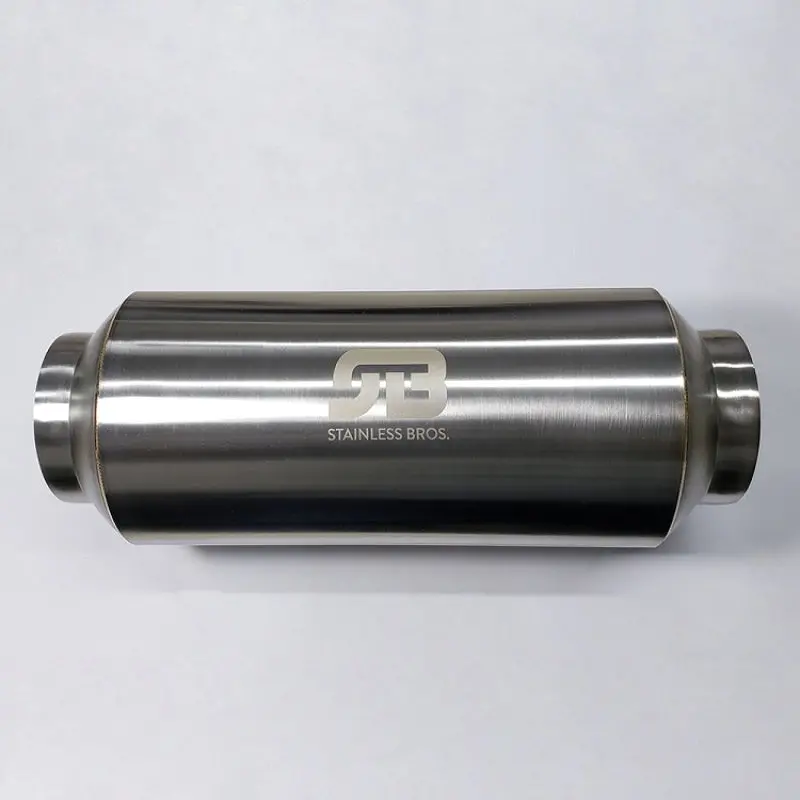 Stainless Bros Lightweight 2.5" X 12" Matte-Finish Performance Muffler 1