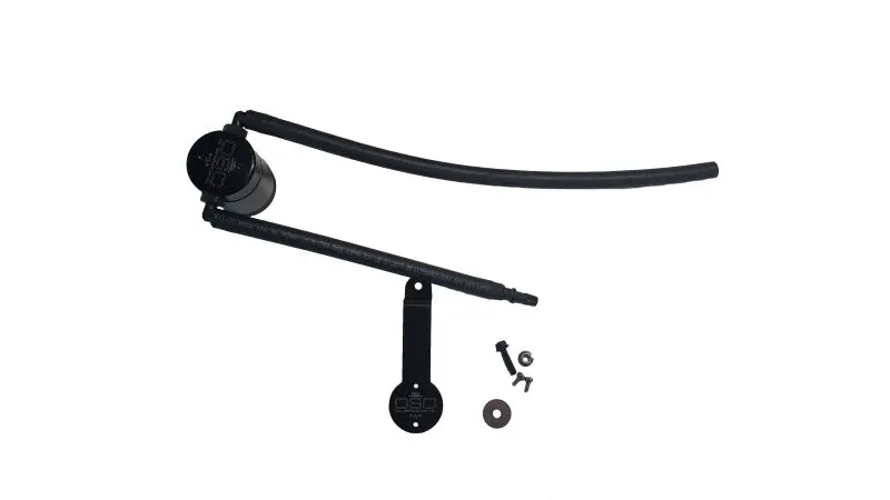 J&L Oil Separator For 1986–1993 Ford Mustang 5.0L (302), Passenger Side, 3.0-Quart Capacity, Black Anodized 1