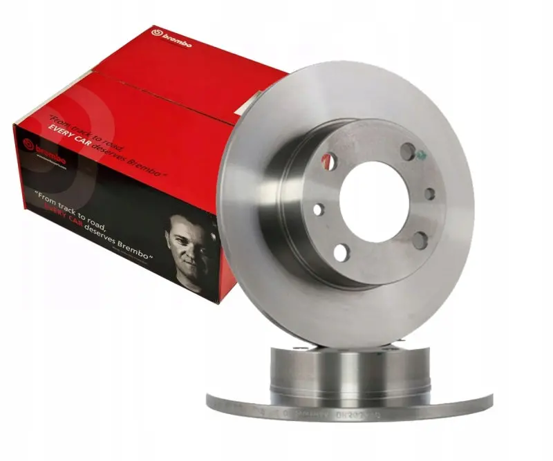 Brembo Rear Brake Rotors For Audi A3 (2010–2013), Vw Beetle (2013–2019), And Golf (2015+), Uv-Coated Oe Replacement 1
